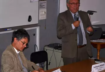 Guillaume Benoît aux cotés d’Hugues de Framond, chargé de mission développement durable à la DRAAF Auvergne.