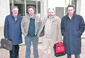 De gauche à droite : Joël Soursac, Jouany Chatoux, Bruno Gausson et Jean-Philippe Viollet.