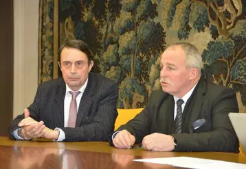 Jean-Phillipe Viollet, président de la Chambre d’agriculture de la Creuse, et Dominique Graciet, président de la Chambre régionale.