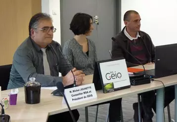 Michel Jouhette, Andréa Perrier (directrice du GEIQ) et Ludovic Tricot.