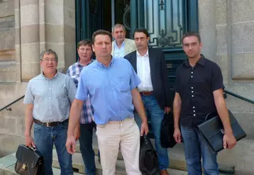 La délégation de la FRSEA et JA Limousin à la sortie de la réunion.