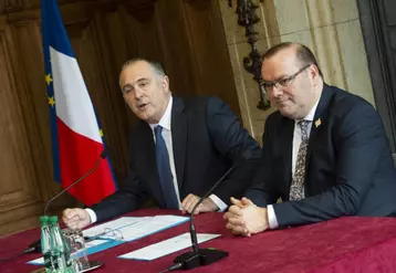 Didier, Guillaume, ministre de l’Agriculture, et Olivier Damaisin, député du Lot-et-Garonne.