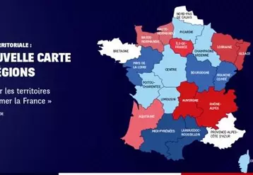 Carte des propositions de fusion des régions