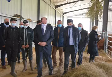 Le Premier Ministre Jean Castex et le Ministre de l'agricuture Julien Denormandie en visite en Creuse.