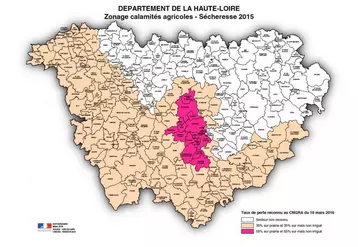 Sécheresse - département de la Haute-Loire