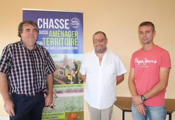 Gilles Fombelle directeur de la FDC, Louis Garnier, président 
et Hugues Giraud, technicien.