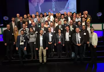 Les agriculteurs d’Auvergne-Rhône-Alpes présents en force au congrès de la FNSEA, ici aux côtés de Christiane Lambert, 
présidente de la FNSEA (au centre).