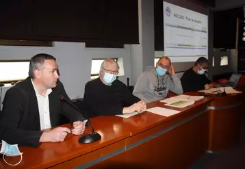 De gauche à droite : Yannick Fialip, Philippe Chatain, Thierry Cubizolles et Fabrice Bouquet. 