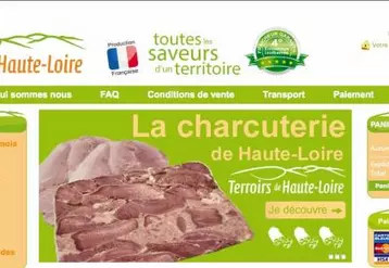 Capture d'écran site "Terroirs de Haute-Loire"