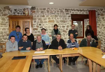 Les 8 agriculteurs candidats à la reconversion étaient en formation à Yssingeaux le 29 février.