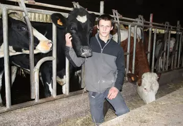 Mathieu Jouve, un jeune éleveur passionné par son métier.