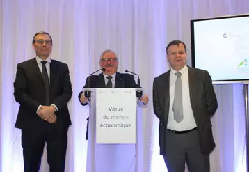 Jean-Luc Dolléans, Serge Vidal et Michel Chouvier ont présenté les voeux du monde économique le 4 janvier au Puy.