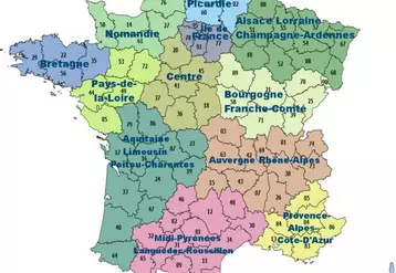 Carte des possibles 13 nouvelles régions de France