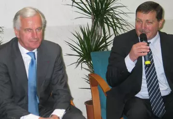Michel Barnier et Jacques Chazalet président de la FRSEA Massif.