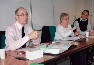 Christian Pouderoux, directeur départemental du travail, Évelyne Druot-Lhéritier et Olivier Deblonde, inspecteurs du travail.