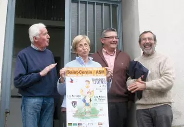 MM. Lafont, Hermet et Chazette, et Mme Dominique Morizet, membres du bureau du Secours populaire.