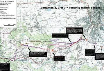 Le préfet s’est positionné en faveur de la variante 1 pour contourner Sansac-de-Marmiesse.