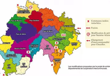 Les modifications proposées par le projet de schéma départemental de coopération intercommunale.