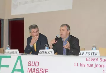 Patrick Bénézit, aux côtés de Denis Costerousse, président d’Elvea Sud MC.