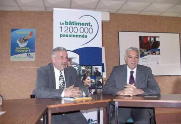 Alain Vernet et Christian Baffy, respectivement président de la FFB 15 et de la FFB nationale, ont effectué un bilan des activités du bâtiment.