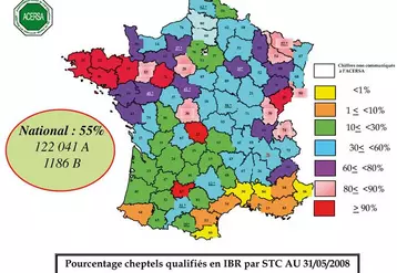 Au terme de la campagne 2009, 3 214 cheptels sont dépistés négatifs, soit 92,78 % et 3 137 cheptels certifiés soit 90,56 % des cheptels sont sous appellation ACERSA, ce qui représente une augmentation de 2 points par rapport à l’année précédente.
