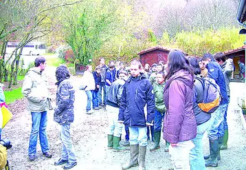 Les jeunes ont visité les différents ateliers de l’exploitation du lycée agricole.