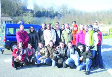 Lors de la visite des étudiants ukrainiens.