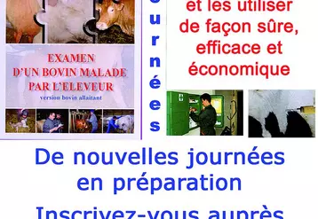 La formation des éleveurs se déroule selon un module de base qui comporte deux journées : la première sur le thème de l’examen de l’animal malade et la seconde sur le médicament vétérinaire et le carnet sanitaire. Chaque éleveur intéressé est invité à contacter son vétérinaire ou GDS Creuse pour lui indiquer son souhait de s’inscrire à de telles journées.