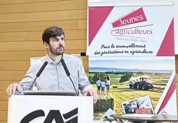 Clément Rivoire, vice-président de Jeunes agriculteurs Auvergne-Rhône-Alpes en charge du dossier installation.