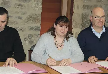 De gauche à droite, Gilles Paulet, Christine Valentin et André Thérond.
