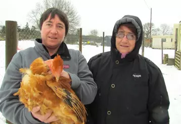 Annie Delcros et Ginette Fournier, du Gaec de Recoules.