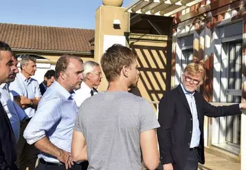 Le ministre de l'Agriculture Marc Fesneau en visite au Vinipôle de Davayé, le 22 août.