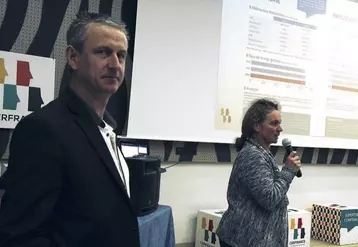 Denis Laporte, directeur du Cerfrance Lozère et Patricia Granat, son président.
