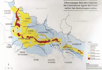 À l’issue de la guerre, le territoire a été découpé autour de la ligne de front en fonction des dommages subis. Les zones les plus abîmées seront reboisées ou transformée en lieux de mémoire.