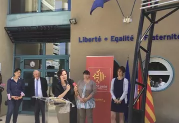 Vice-présidente de la Région Occitanie en charge de la montagne et de la ruralité, Aurélie Maillols est venue inaugurer mardi 5 septembre la restructuration du lycée Louis Pasteur de La Canourgue.