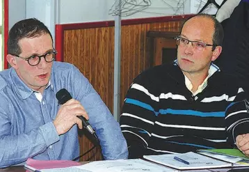 Le président Frédérik Lacombe (à gauche) et le vice-président Antoine Stouff.