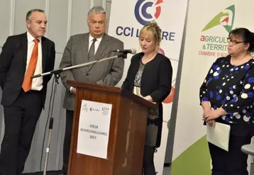 Thierry Julier (CCI), Hervé Malherbe, préfet de Lozère, Florence Vignal (CMA) et Christine Valentin (CA), souhaitent renforcer encore les missions communes aux trois entités.