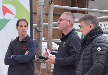 Intervenants à la journée bovine du 10/10/24 : Etienne Combourieu, Anthony Fayolle et Nicolas Belleuf.