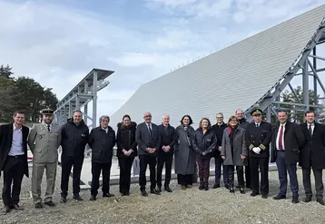 Sophie Primas visite le site du radar de la société Look Up Space