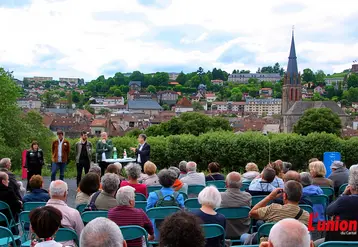 vue sur Aurillac, dans le Cantal, depuis une ancienne friche Engie. 