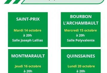 dates des réunions