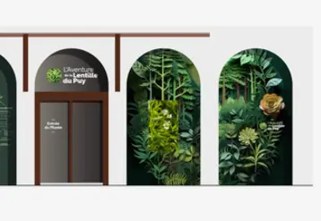 La façade du futur musée de la Lentille du Puy, qui reste susceptible d’évoluer d’ici le printemps 2026.