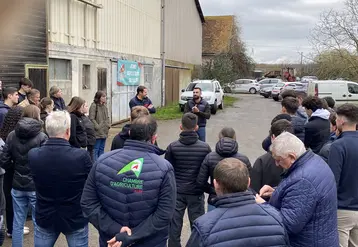 Rémy Guillaumin lors de l'inauguration officielle de son installation.