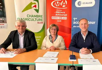 les représentants des 3 Chambres consulaires de l'Allier