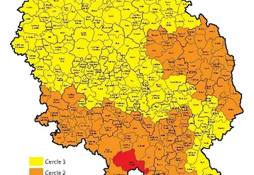 Carte des Cercles loup en Creuse selon arrêté préfectoral n° 23-2026-05-11-00005 du 11 mai 2026.