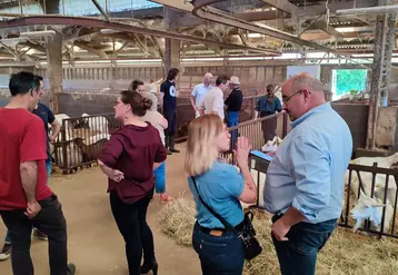 visite de l'exploitation du lycée de Melle en marge de l'AG de capr'Inov