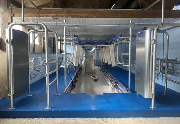 SARL AGRO RESINE – Rénovation de salle de traitre entre les traites.