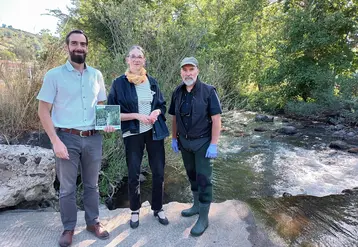 Nathalie Rousset en compagnie de Ludovic Balayer et de 