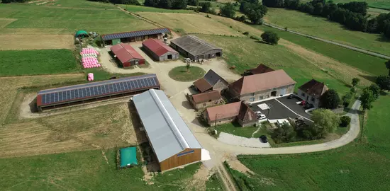 La ferme du Mourier vu du ciel