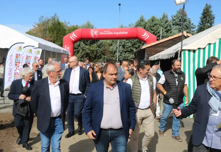 Guillaume Metz, président de Tech-Ovin, lors de la visite inaugurale de la 14e édition du salon professionnel du mouton.